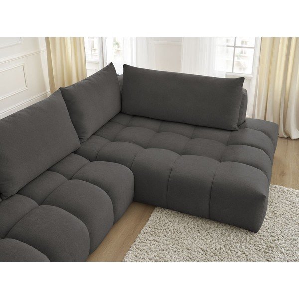 Temno siva kotna sedežna garnitura (desni kot) Everest – Bobochic Paris-image-4