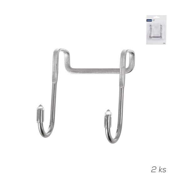 Viseči obešalniki v kompletu 2 ks iz nerjavečega jekla v srebrni barvi – Orion-image-4
