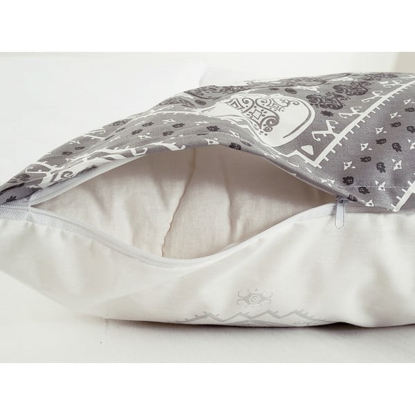 Bela/siva enojna posteljnina iz krepa 140x200 cm Top Class – B.E.S.-image-1