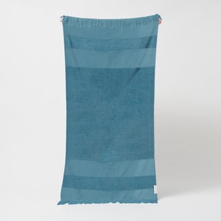 Modra bombažna brisača za plažo Sunnylife Summer Stripe, 175 x 90 cm
