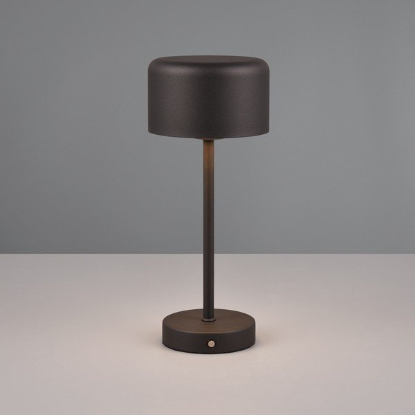 Mat črna LED zatemnitvena namizna svetilka (višina 30 cm) Jeff – Reality-image-1