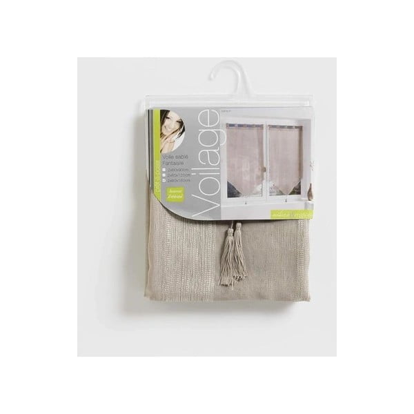 Bež prosojne zavese iz tančice v kompletu 2 ks 60x160 cm Salina – douceur d'intérieur-image-1