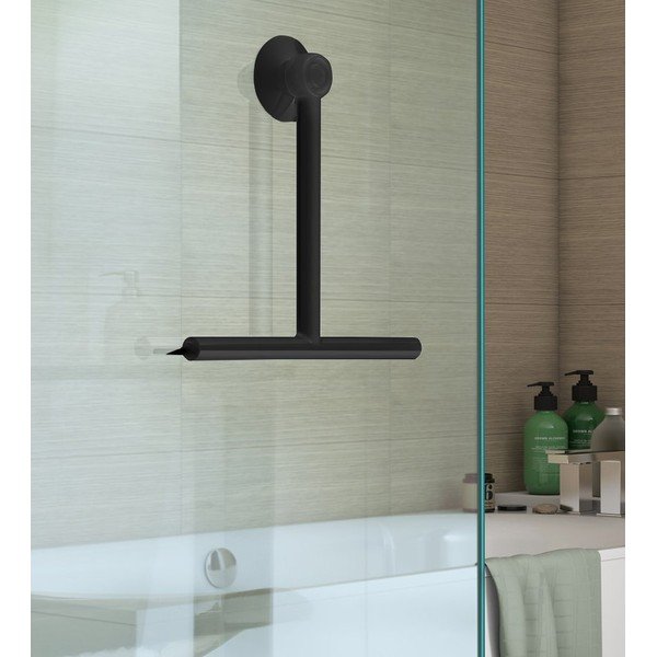 Črn brisalec za okna z držalom 22 cm Gedy Gummy – Sapho-image-1