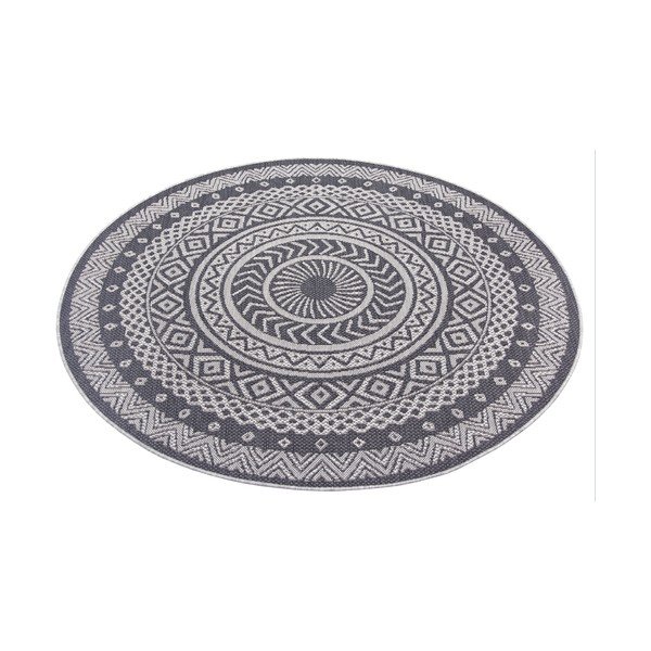 Siva zunanja preproga Ragami Round, ø 160 cm-image-2