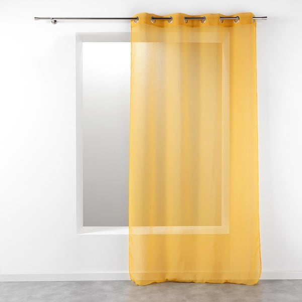 Rumena prosojna zavesa 140x240 cm Telma – douceur d'intérieur