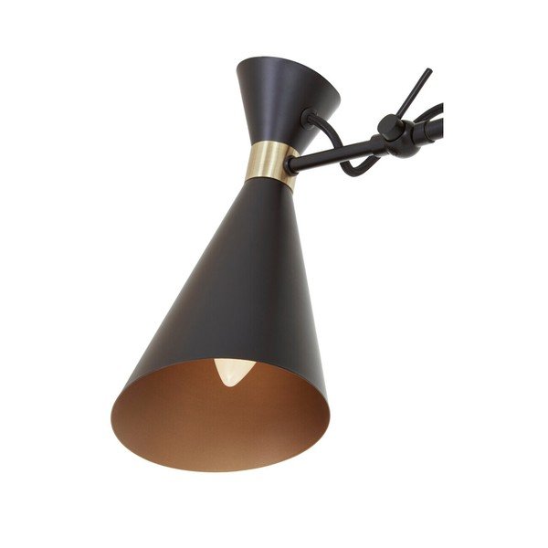 Črna/v zlati barvi kovinska viseča svetilka s kovinskim senčilom Linox – Premier Housewares-image-4