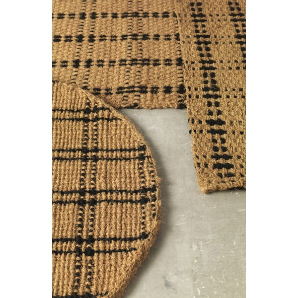 Črna/naravna okrogla preproga ø 120 cm – Geese-image-1