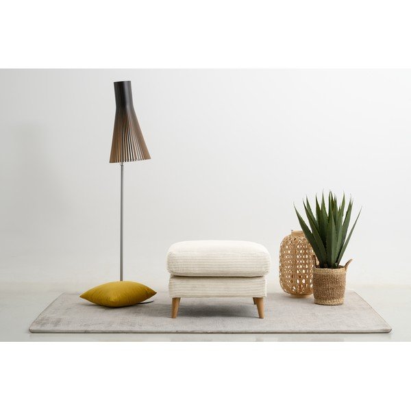 Bel tabure iz rebrastega žameta Paris – Scandic-image-1