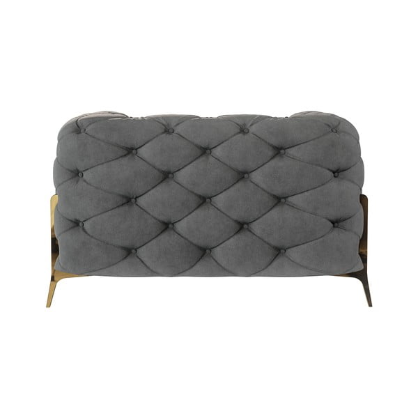 Siv žameten fotelj Chelsea Bis – Ropez-image-3