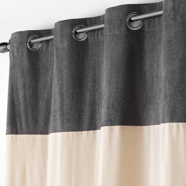 Antracitno sivo-bež zavesa 140x240 cm Tessa – douceur d'intérieur-image-1
