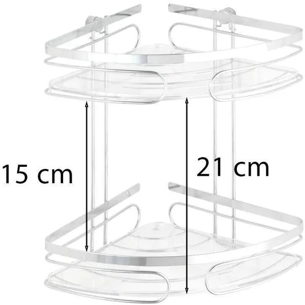 Stenska vogalna polica iz nerjavečega jekla Wenko Premium-image-4