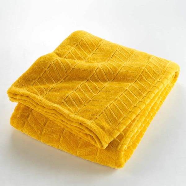 Rumeno pregrinjalo iz mikroflanele 180x220 cm Arya – douceur d'intérieur-image-1