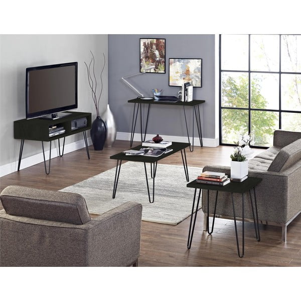 Temno siva TV omarica v hrastovem dekorju 107x63 cm Owen – Støraa-image-1