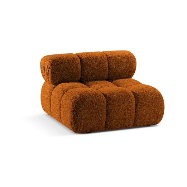 Oranžen modul za sedežno garnituro iz tkanine bouclé (sredinski modul) Bellis – Micadoni Home-image-3