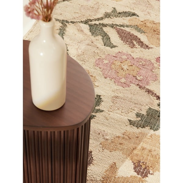 Kremno bel ročno tkan tekač iz jute 80x200 cm Roya Violette – Elle Decoration-image-2