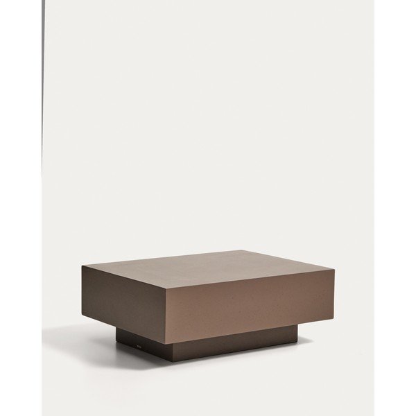 Betonska vrtna klubska mizica 60x80 cm Rustella – Kave Home-image-4