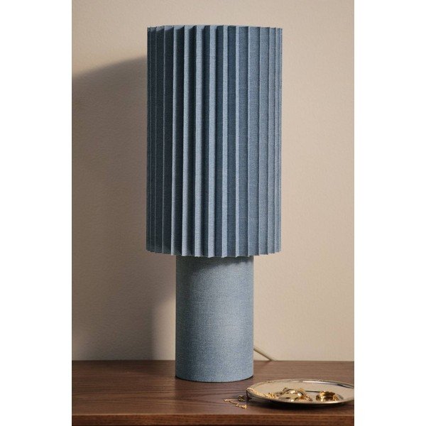 Modra lanena namizna svetilka (višina 45 cm) Harriet – Jotex-image-2