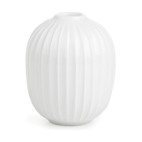Bel porcelanast svečnik Kähler Design Hammershoi, višina 10 cm