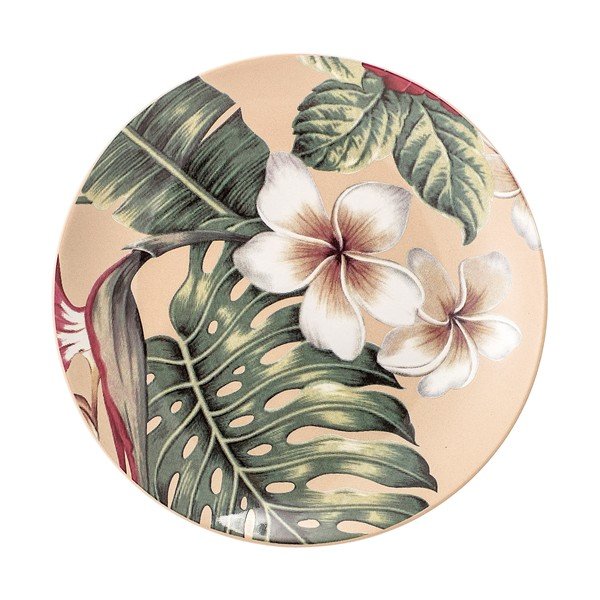 Keramičen plitev krožnik Bloomingville Aruba Jungle, ⌀ 20 cm