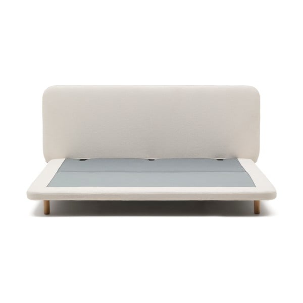 Bež oblazinjena zakonska postelja 180x200 cm Odum – Kave Home-image-2