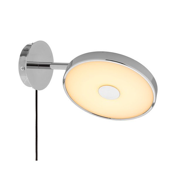 LED zatemnitvena stenska svetilka z upogljivo konstrukcijo z vtikačem v sijajno srebrni barvi ø 15 cm Asteria Wall Short – UMAGE-image-2