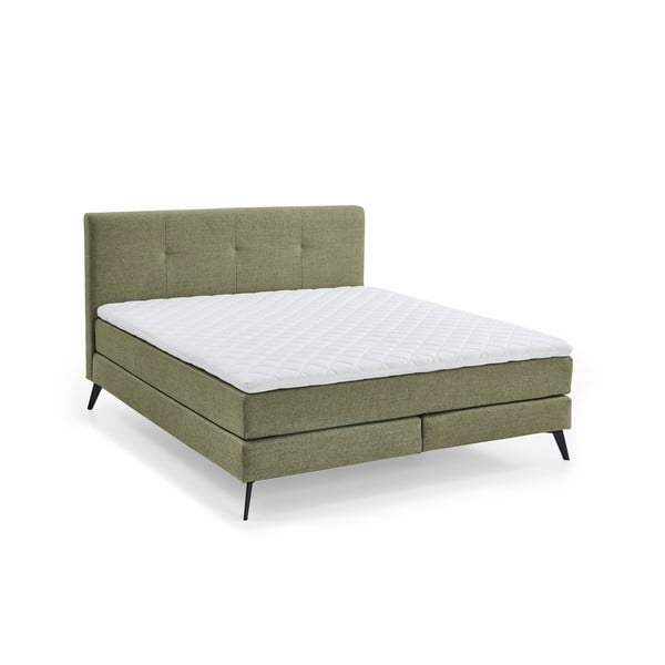 Zelena boxspring postelja 160x200 cm ANCONA – Meise Möbel