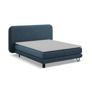 Modra boxspring postelja 180x200 cm Ilima – Makamii