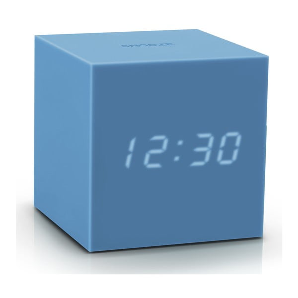 Azurno modra LED budilka Gingko Gravity Cube-image-2