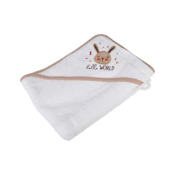 Bela bombažna otroška brisača s kapuco 75x75 cm Forest – Bébé Douceur