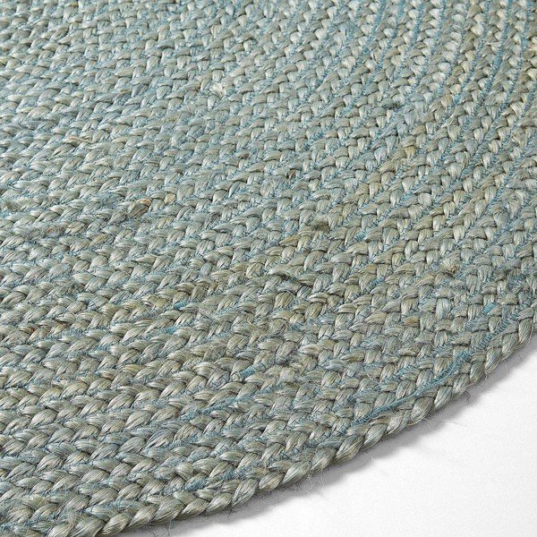 Modra preproga iz jute Kave Home Dip, Ø 100 cm-image-1