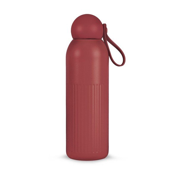 Bordo rdeča termovka s slamico iz nerjavečega jekla 500 ml Tekla – Sagaform
