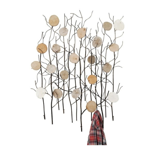 Stenski obešalnik iz jesenovega lesa Kare Autumn Shrubs
