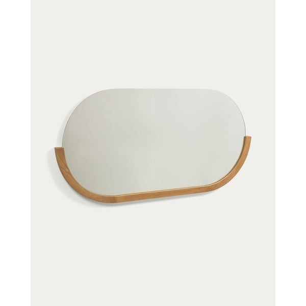 Stensko ogledalo z lesenim okvirjem 96x55 cm Rokia – Kave Home-image-2