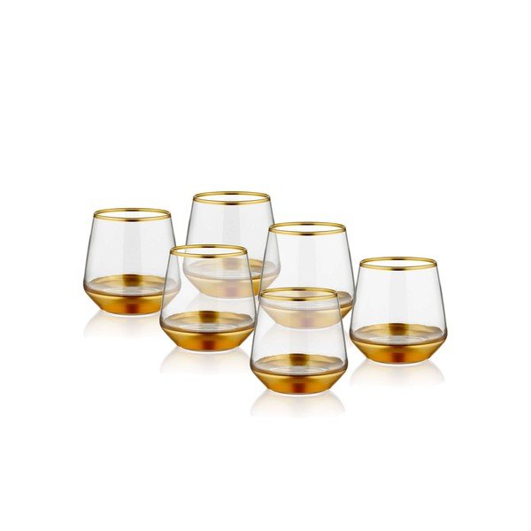 Komplet 6 kozarcev Mia Glam Gold, 257 ml-image-1