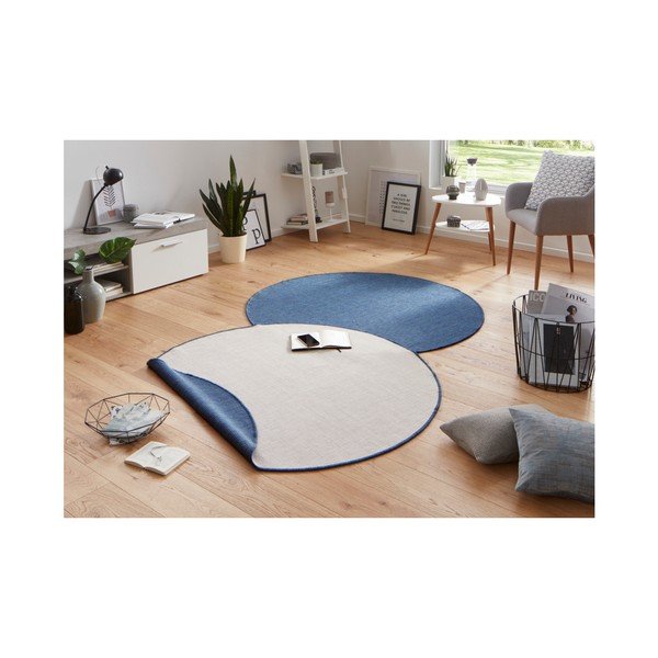 Modra zunanja preproga NORTHRUGS Miami, ø 200 cm-image-1