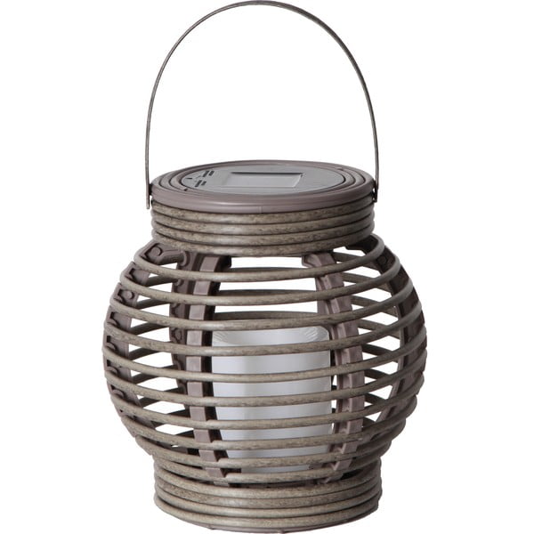 Siva zunanja sončna LED svetilka Star Trading Rustic