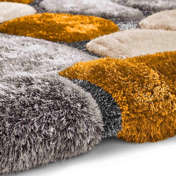 Sivo-rumena preproga Think Rugs Noble House Rock, 150 x 230 cm-image-4
