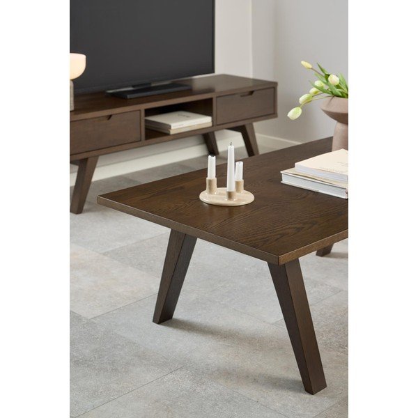 Rjava mizica v hrastovem dekorju 70x130 cm A-Line – Actona-image-2