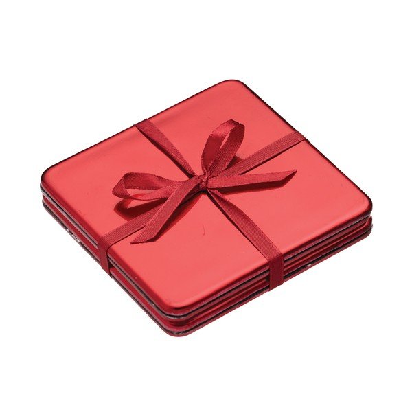 Komplet 4 podstavkov Kitchen Craft Winter Woodland Red