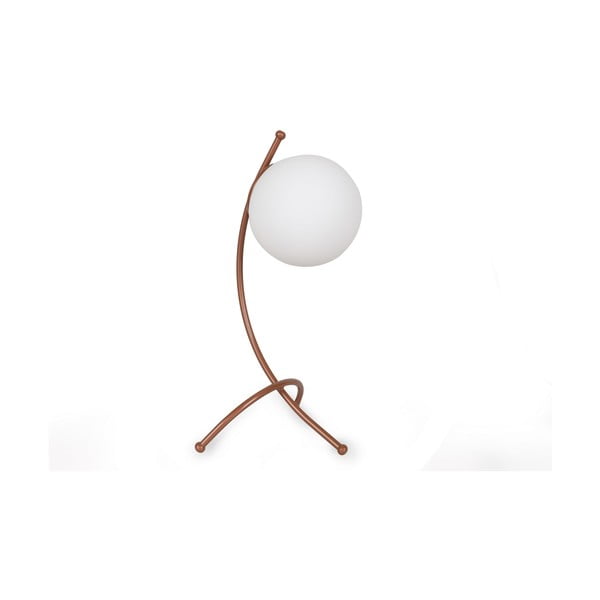 Bela/bronasta namizna svetilka s steklenim senčilom (višina 43 cm) Yay – Opviq lights