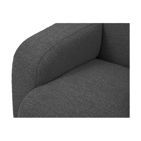 Temno siva kotna sedežna garnitura iz tkanine bouclé (desni kot) Molino – Micadoni Home-image-4