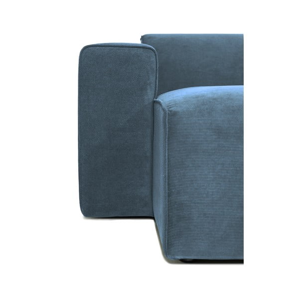 Moder modul za sedežno garnituro iz rebrastega žameta (levi kot) Sting – Scandic-image-3