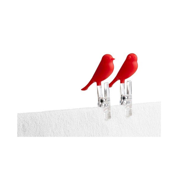 Dva rdeča Qualy Pegs Peg Sparrow