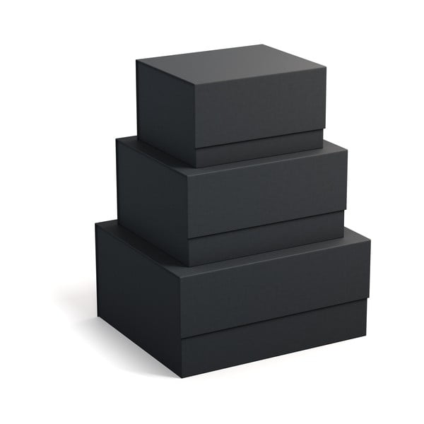 Kartonaste škatle za shranjevanje s pokrovom v kompletu 3 ks Ilse – Bigso Box of Sweden
