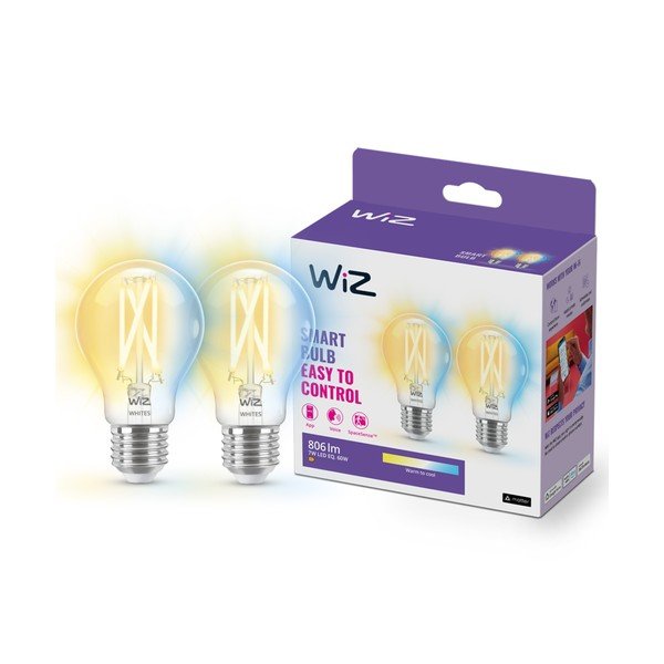 Filament žarnice v kompletu 2 ks z žarnico E27, 7 W – WiZ