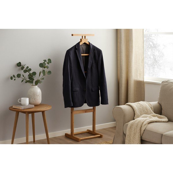 Bambusovo stojalo za obleko v naravni barvi Vion – Bonami Essentials-image-4