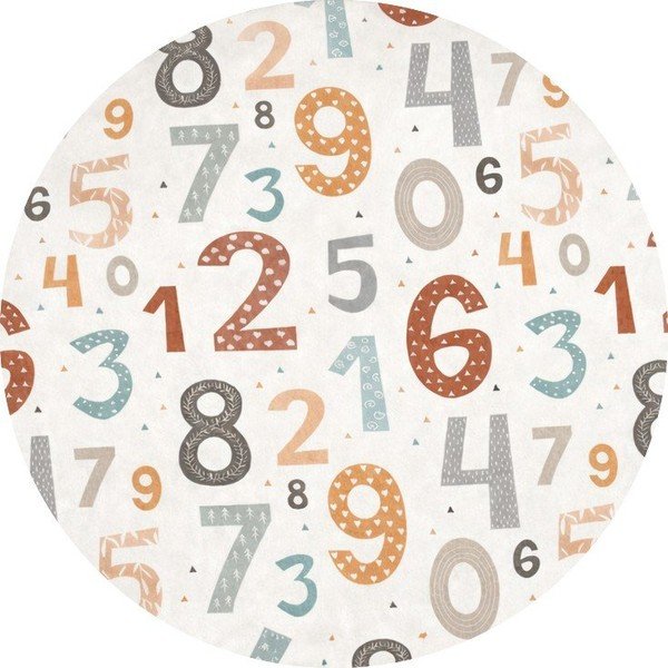 Pralna otroška igralna preproga ø120 cm Happy Numbers – Mila Home