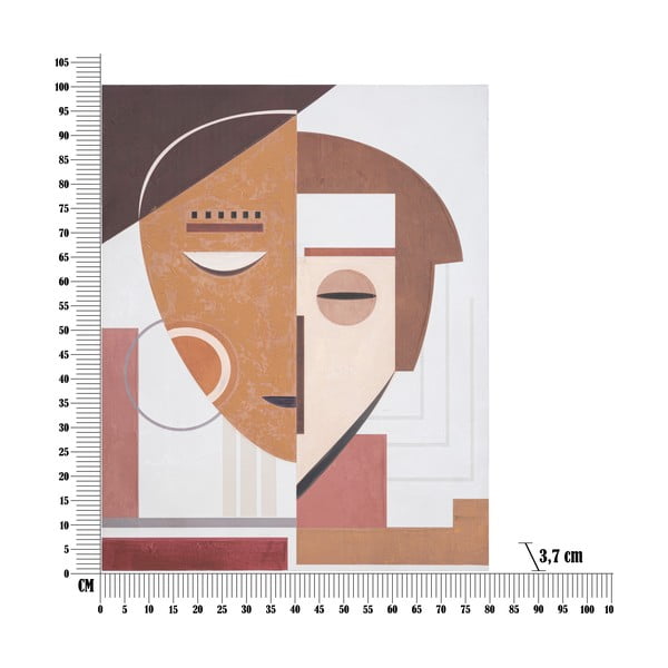 Ročno naslikana slika 80x100 cm Ethnic Face - Mauro Ferretti-image-4