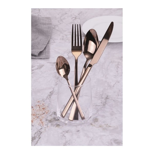 Jekleni jedilni pribor v bakreni barvi 24 kos Lexington - VDE Tivoli 1996-image-3