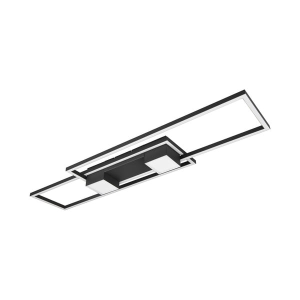 Črno-bela zatemnitvena LED stropna svetilka z daljinskim upravljalnikom 28x100 cm Albany – Trio